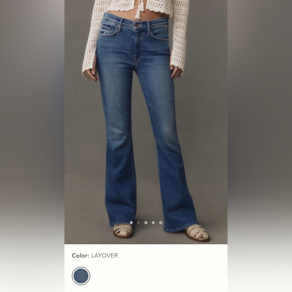 Mother The Weekender Flare in Layover Wash